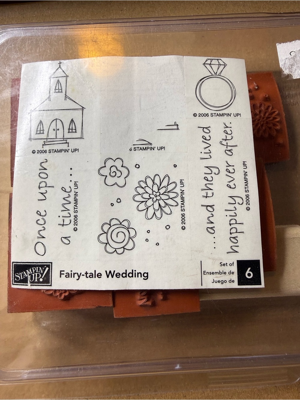 Stampin' Up! Fairy-tale Wedding Clear Rubber Stamp Set New & Unmounted